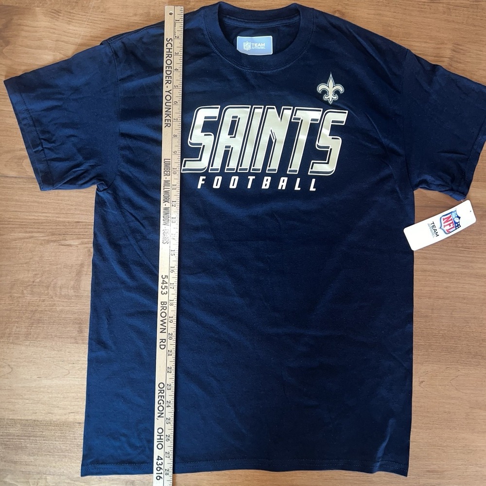 NEW New Orleans Saints T Shirt Men's Size Medium Black NFL - Picture 6 of 10